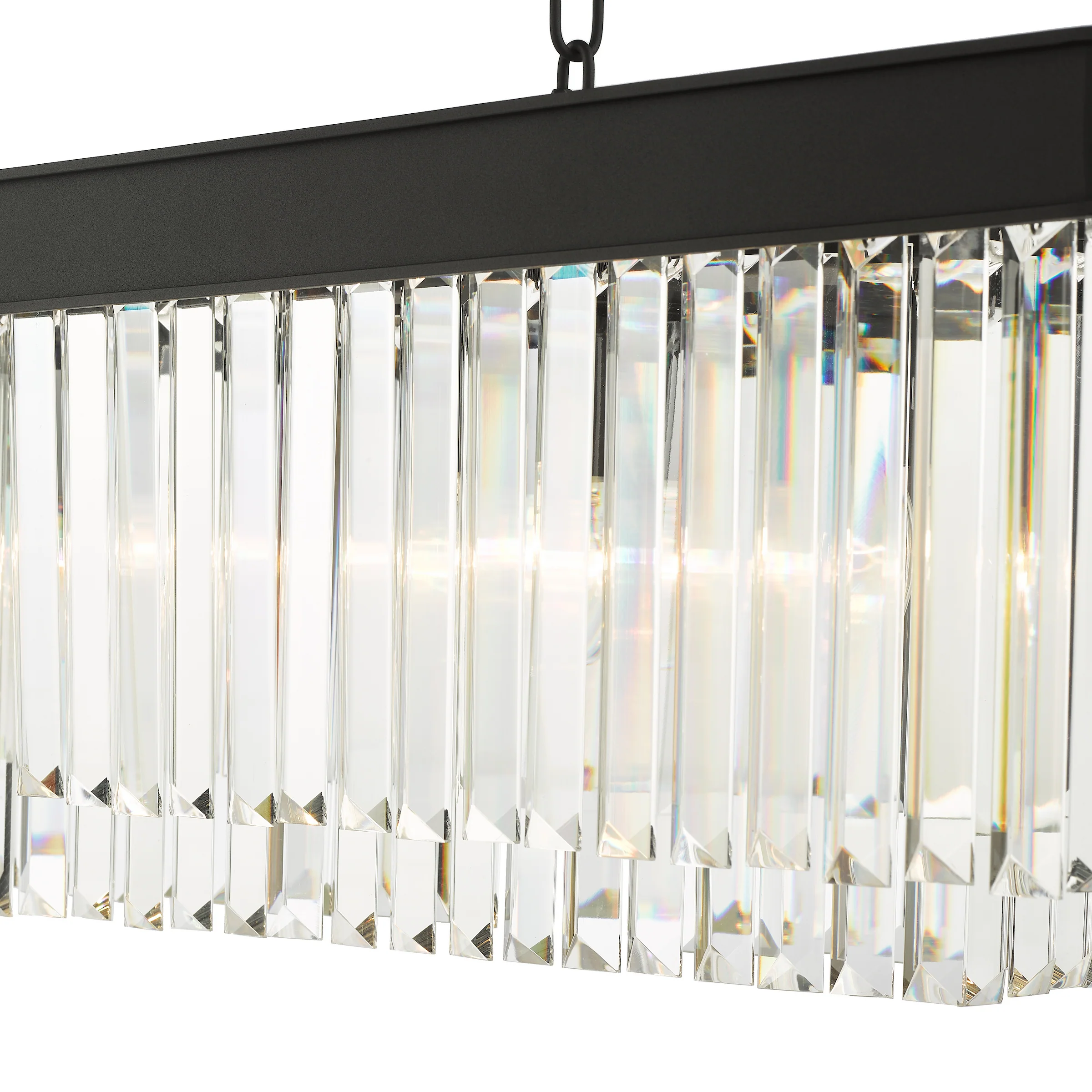 Celeus 6 Light Bar Pendant Anthracite & Crystal - Ceiling Light & Home Decor - Image 5