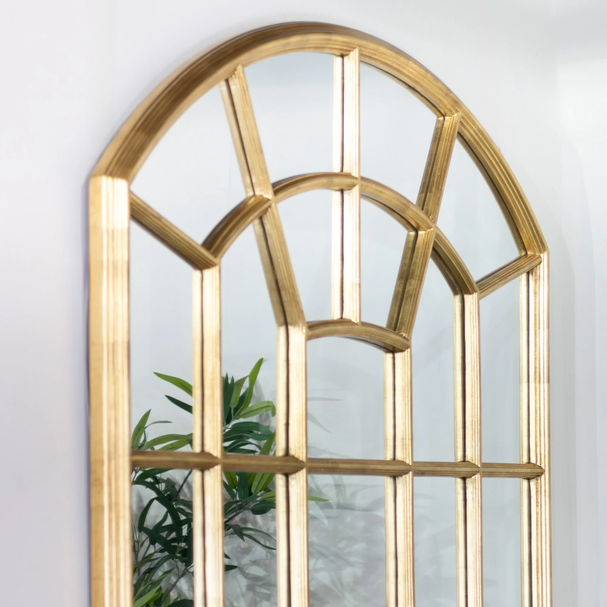 Celine Window Mirror 100x150cm – Gold Arched Wall Mirror - Image 2
