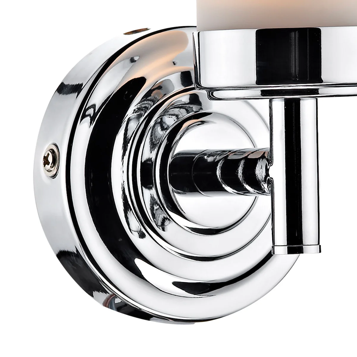 Century Bathroom Wall Light Polished Chrome Opal Glass IP44 - Lighting - Image 3
