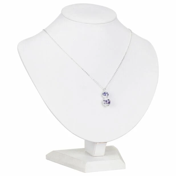 Ceramic Floral Double Silver Plated Necklace - Image 2