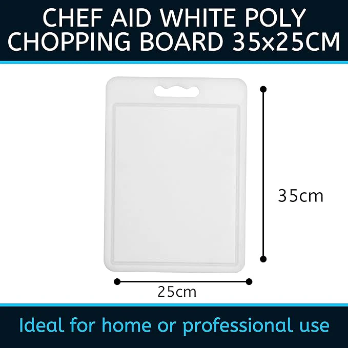 Chef Aid White Poly Chopping Board - Image 2