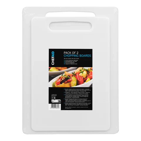 Chef Aid White Poly Chopping Board Set/2 - Image 3