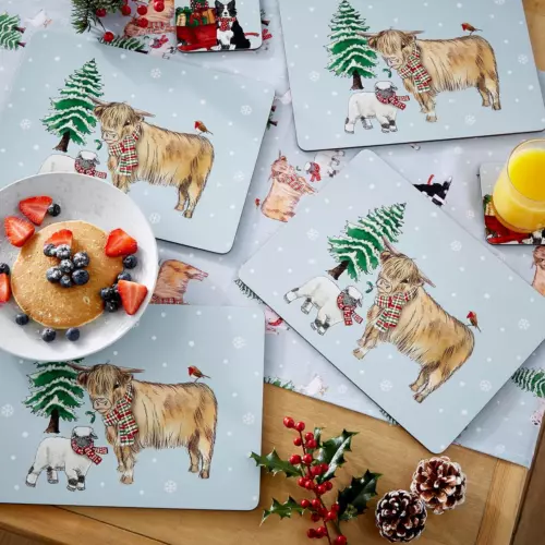 Cooksmart Christmas On The Farm Set of 4 Placemat - Image 3