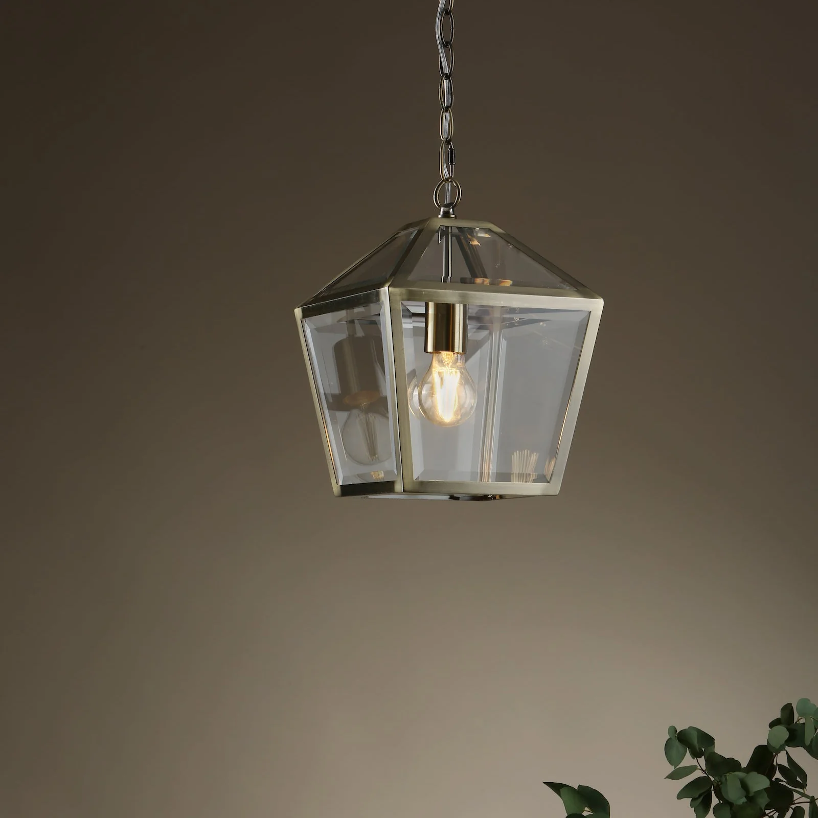 Churchill 1 Light Pendant Antique Brass - Pendant Ceiling Light