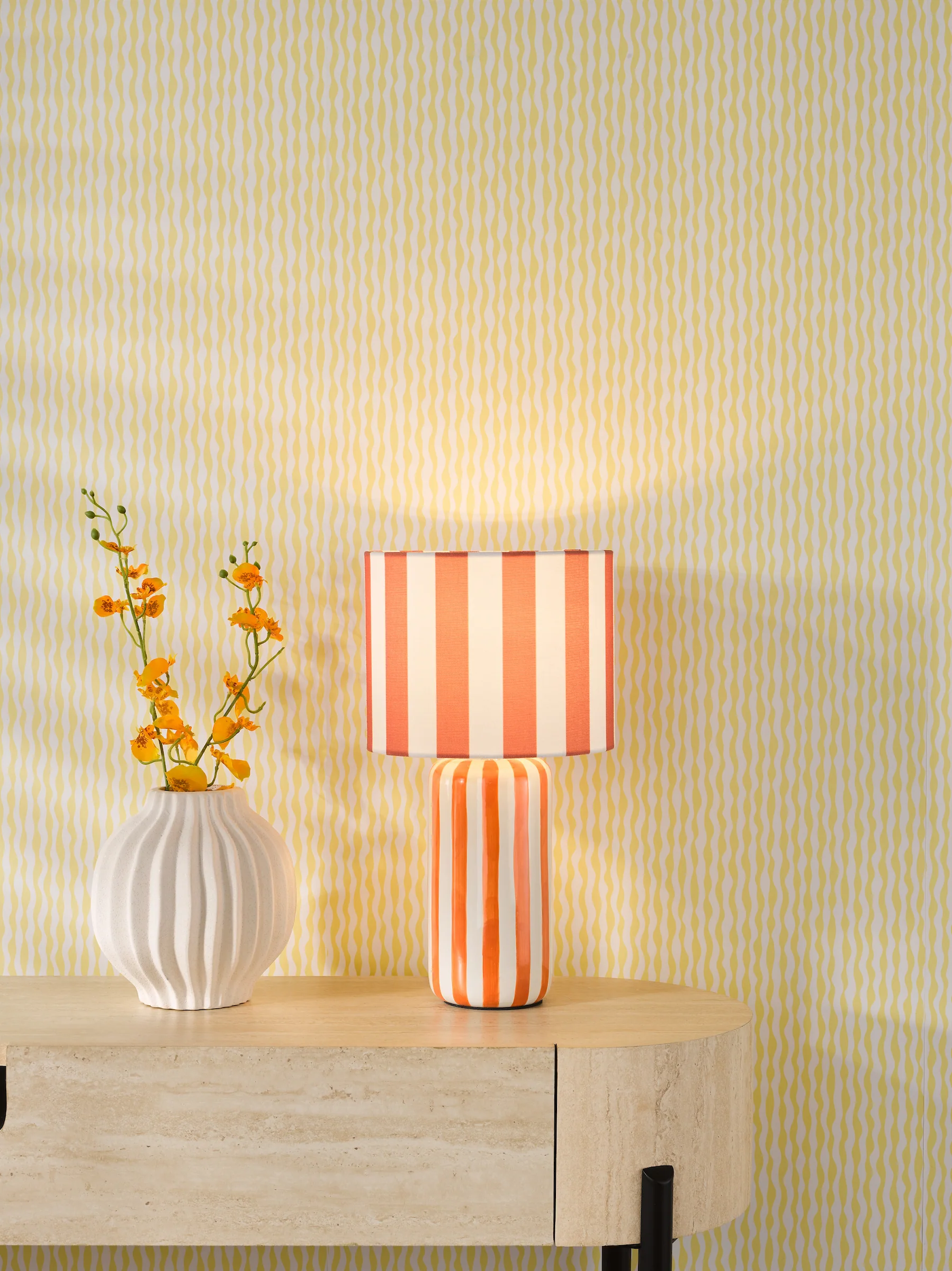 Cicada Table Lamp Orange Ceramic - Table Lamp Collection - Image 5