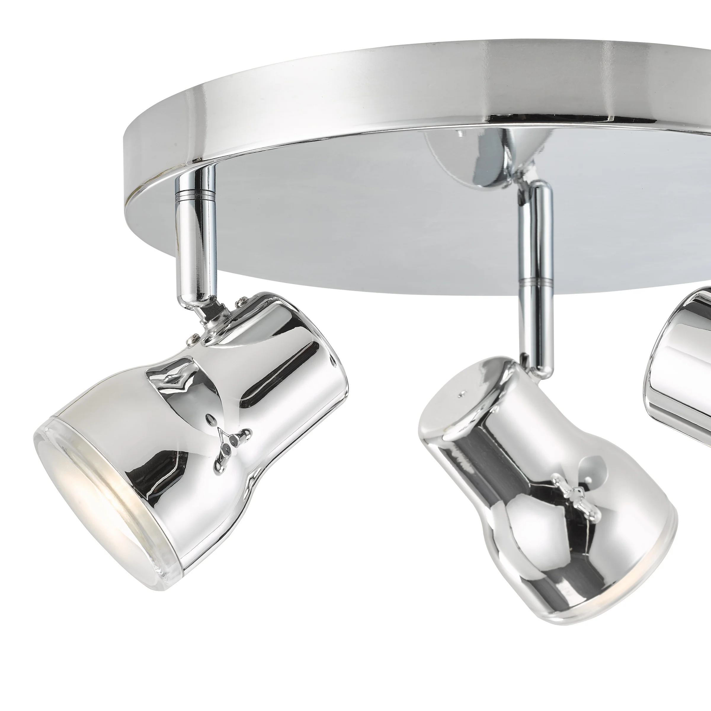 Clint 3 Light Bathroom Plate Spotlight Polished Chrome IP44 - Ceiling Lights - Image 3