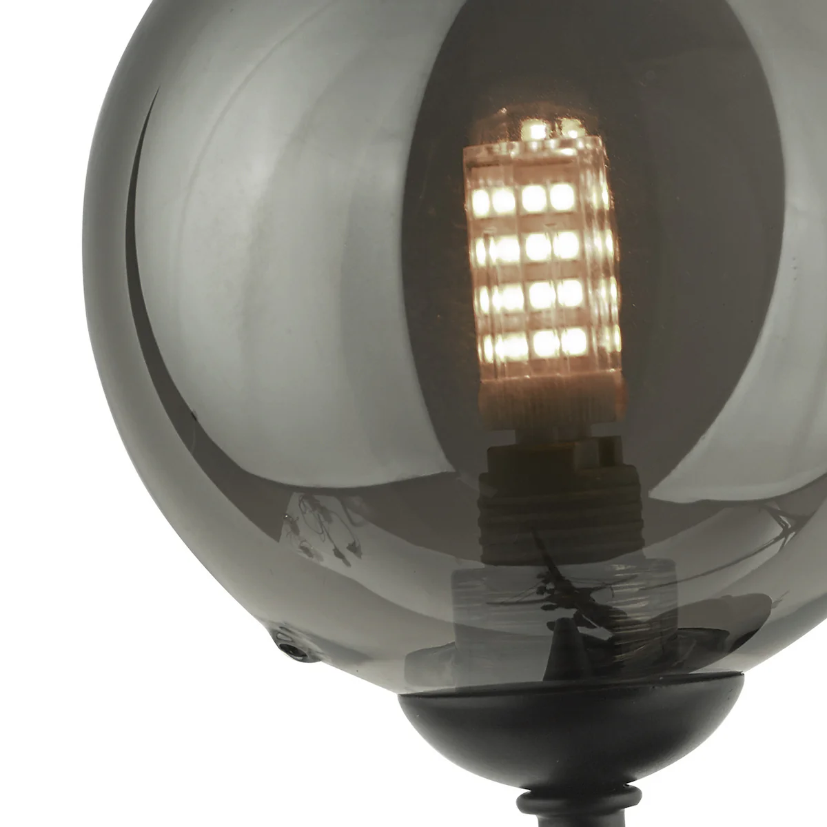Cohen Wall Light Black With Smoked Glass - Modern Wall Lighting - Image 3