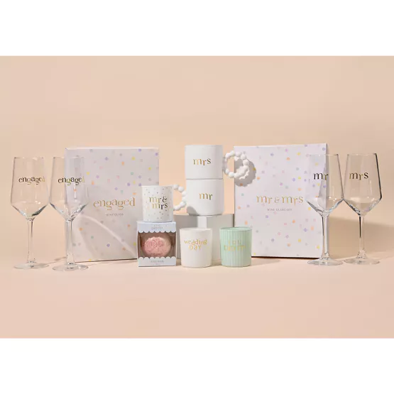 Confetti Set of 2 Wine Glasses - Engaged - Image 3
