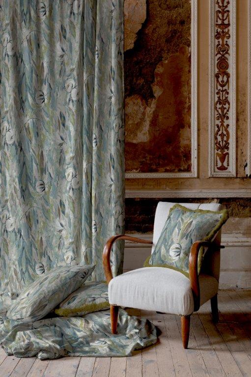 Cottonopolis Marine Lined Eyelet Curtains - Image 2