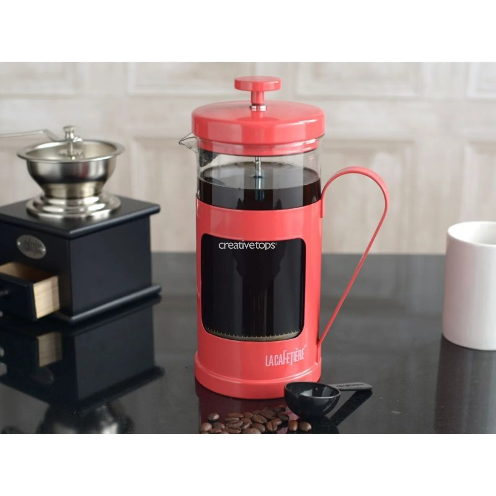 Creative Tops Monaco 8 Cup Cafetiere Red - Image 3