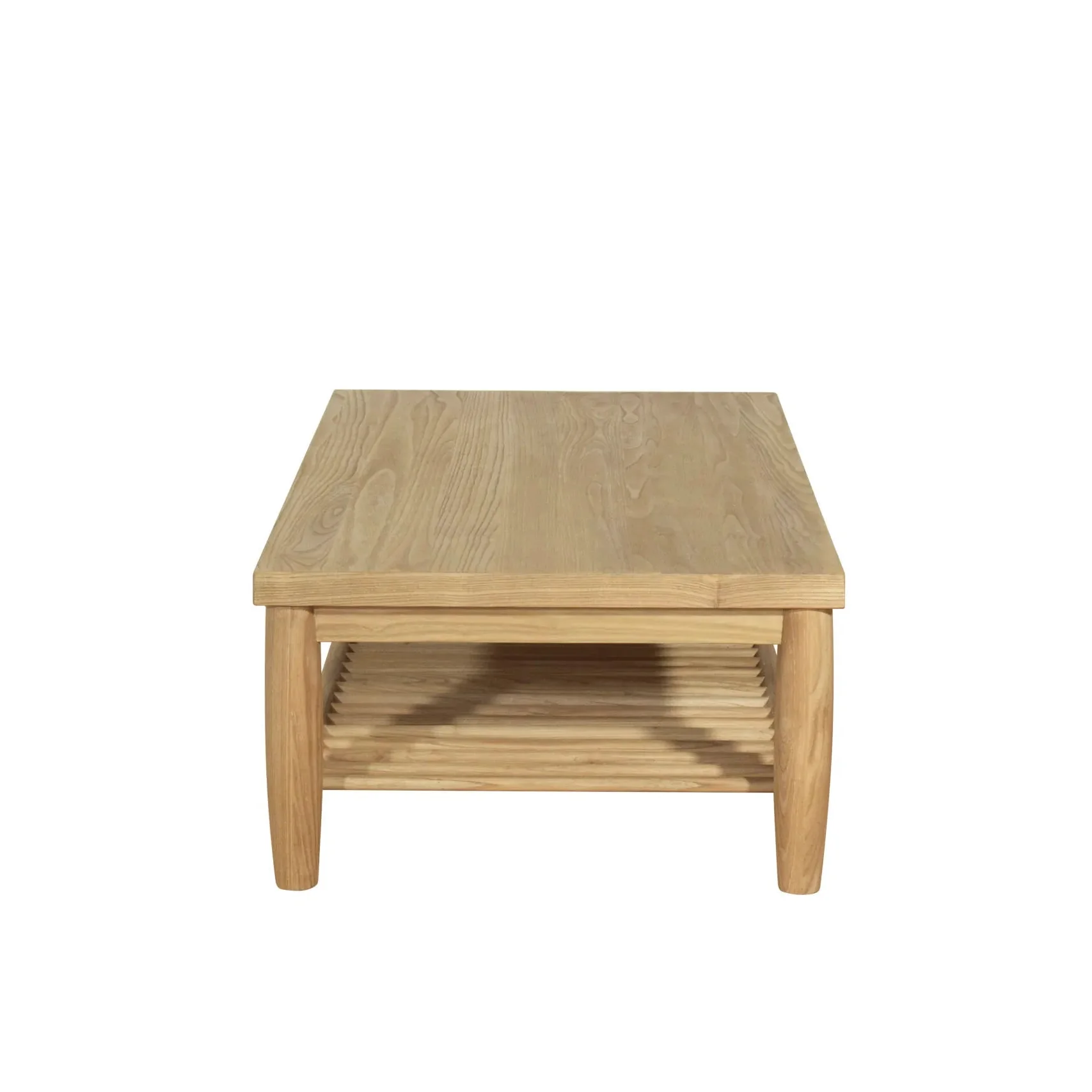 Dakota Coffee Table With Shelf Oak - Rectangular Wooden Living Room Table - Image 3
