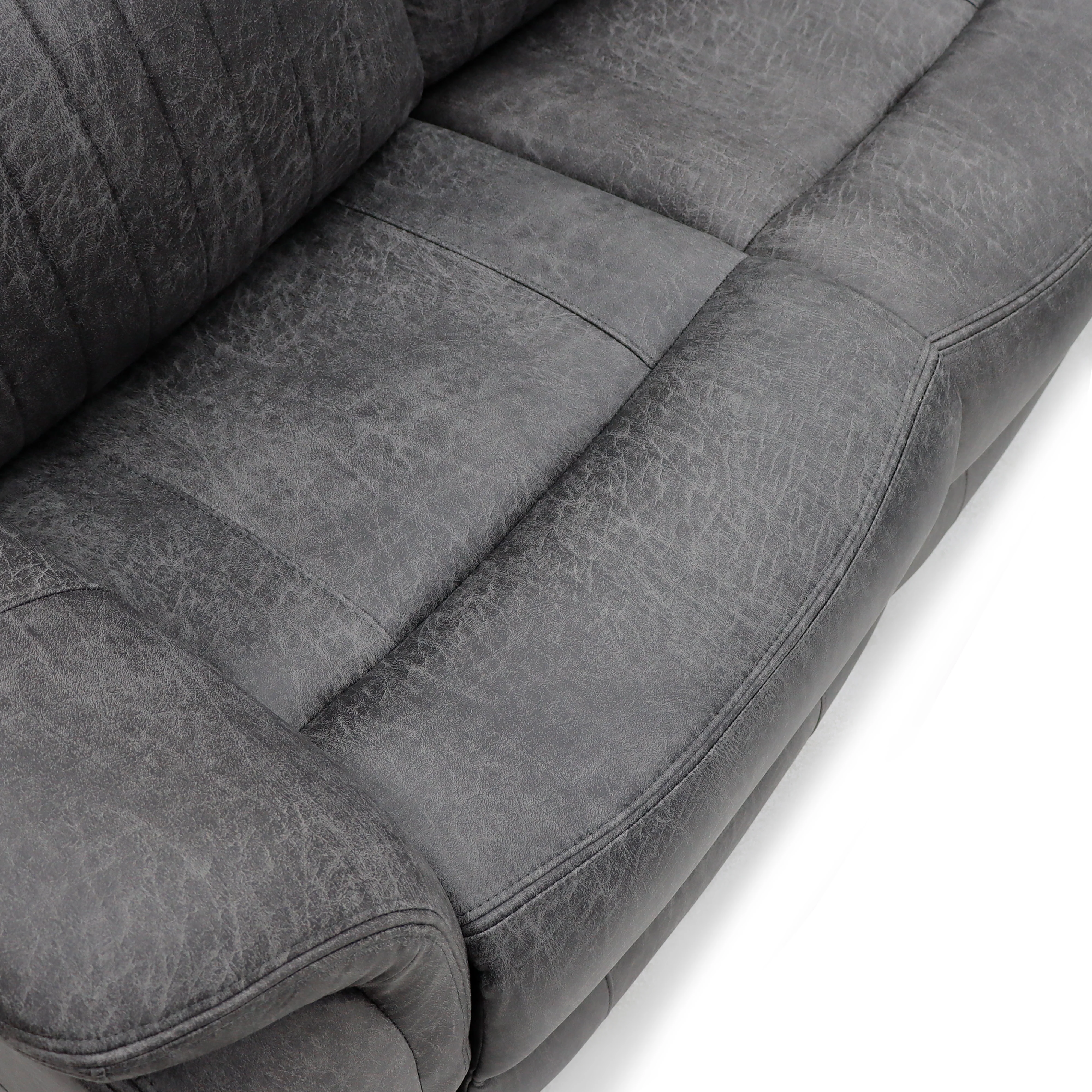 Darlington 3 Seater Sofa Recliner Grey - Fabric Recliner Sofa - Image 9
