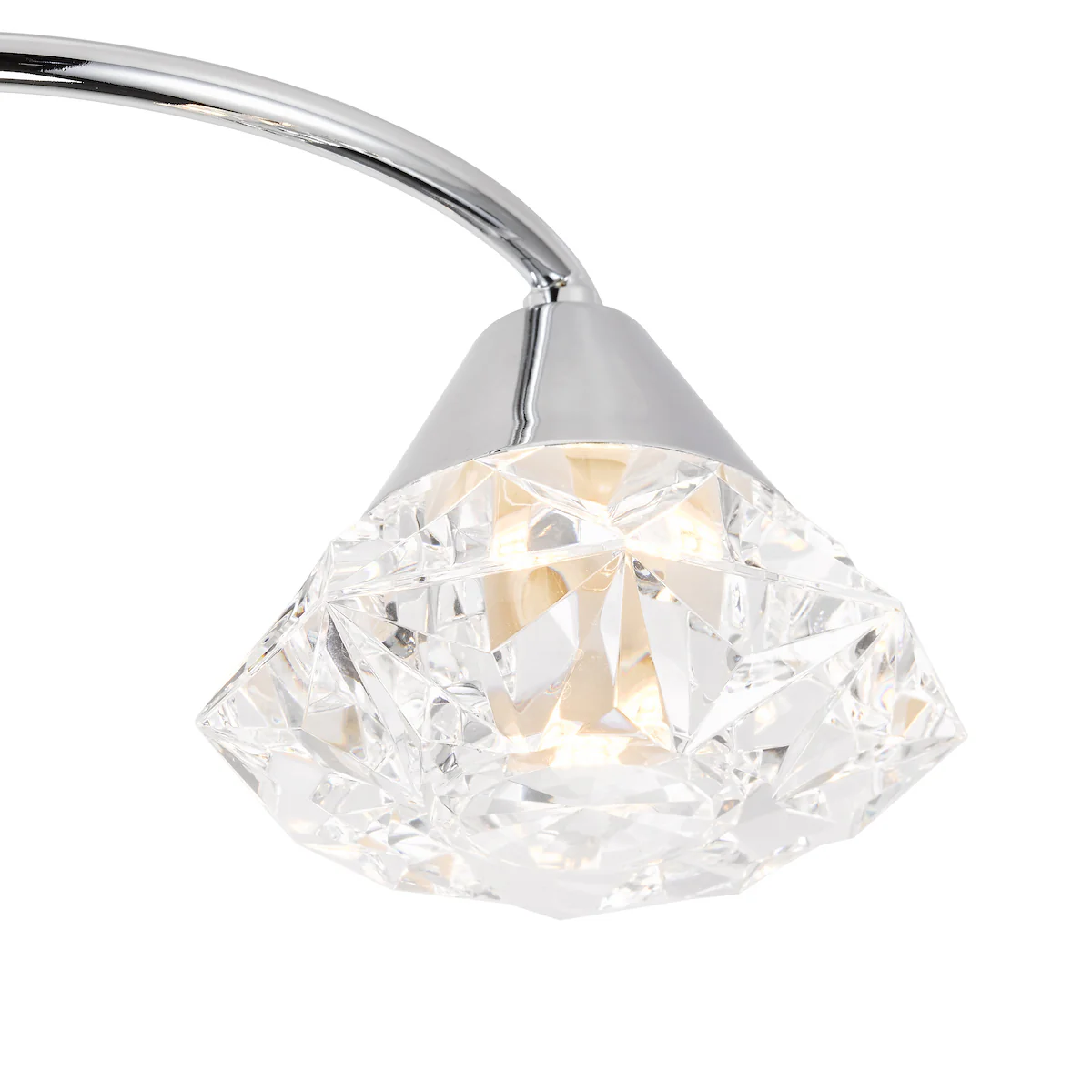 Dilys 3 Light Semi-Flush Ceiling Light Polished Chrome – Modern Lighting Fixture for Living Room, Bedroom & Hallway - Image 3