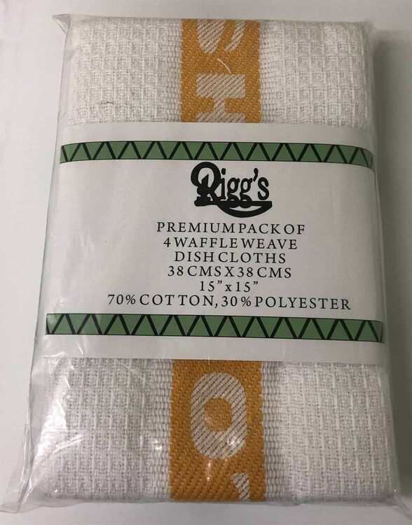 Dish Cloths Waffle Stripe 4 Pack