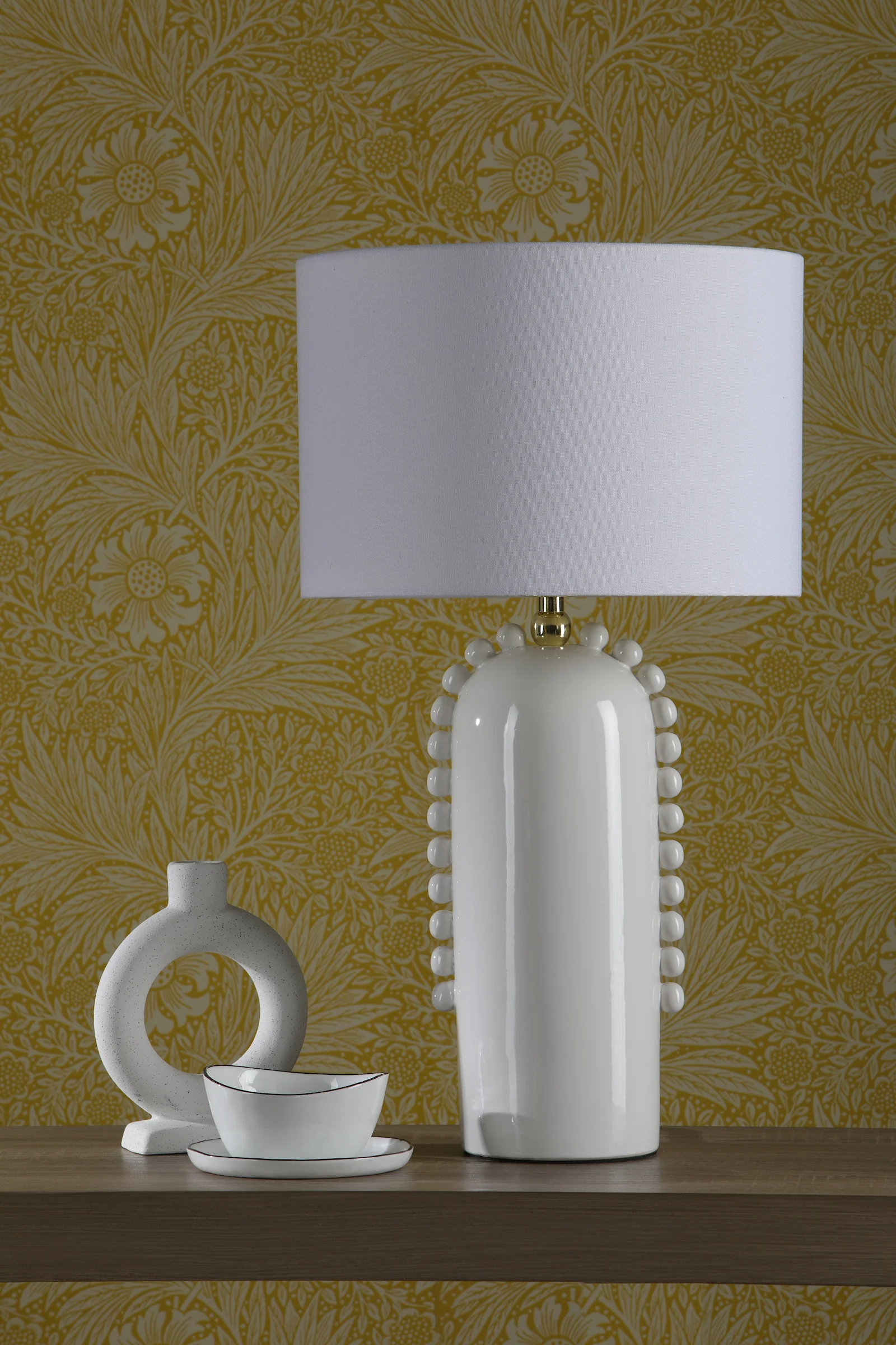 Dolce Ceramic Table Lamp White - Stylish Home Lighting Collection - Image 5