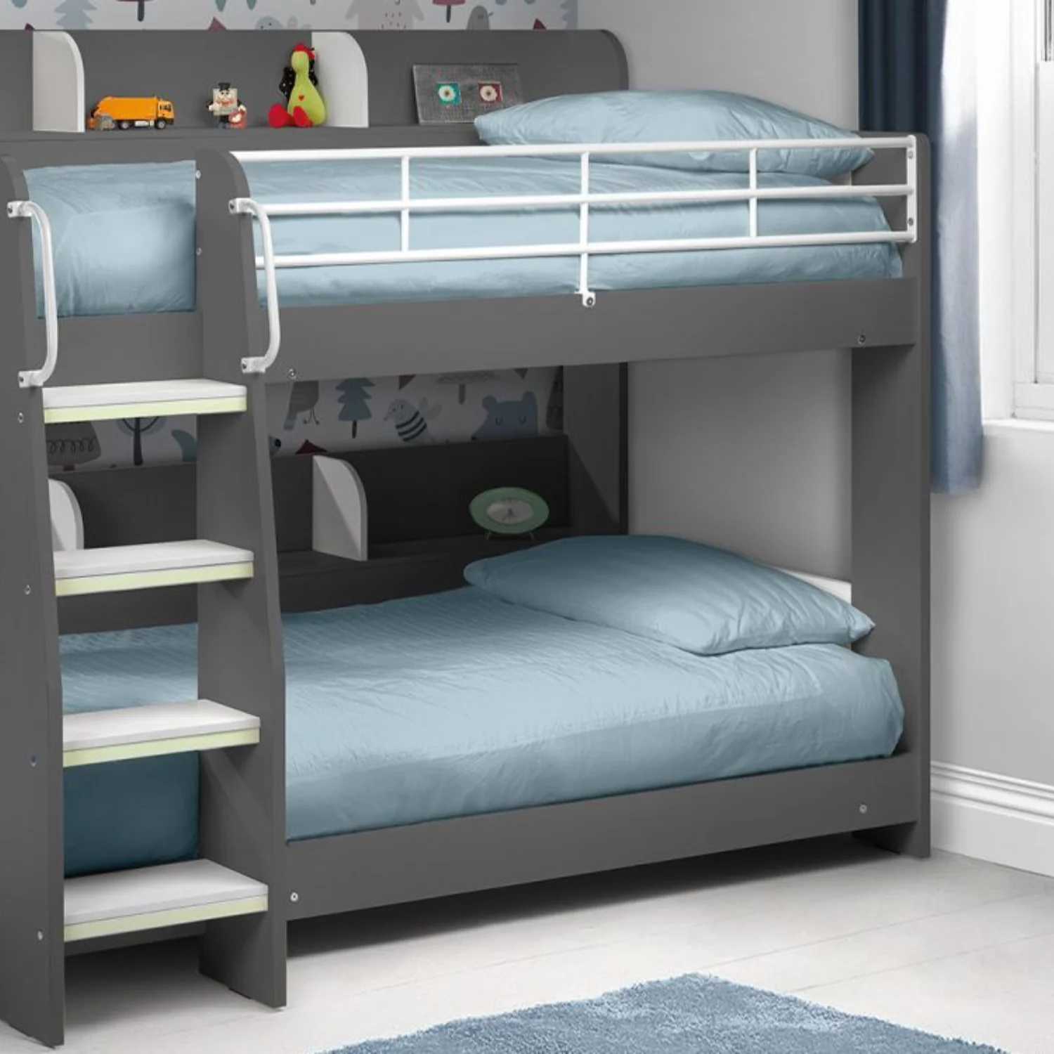Domino Bunk Bed Charcoal & White - Image 4