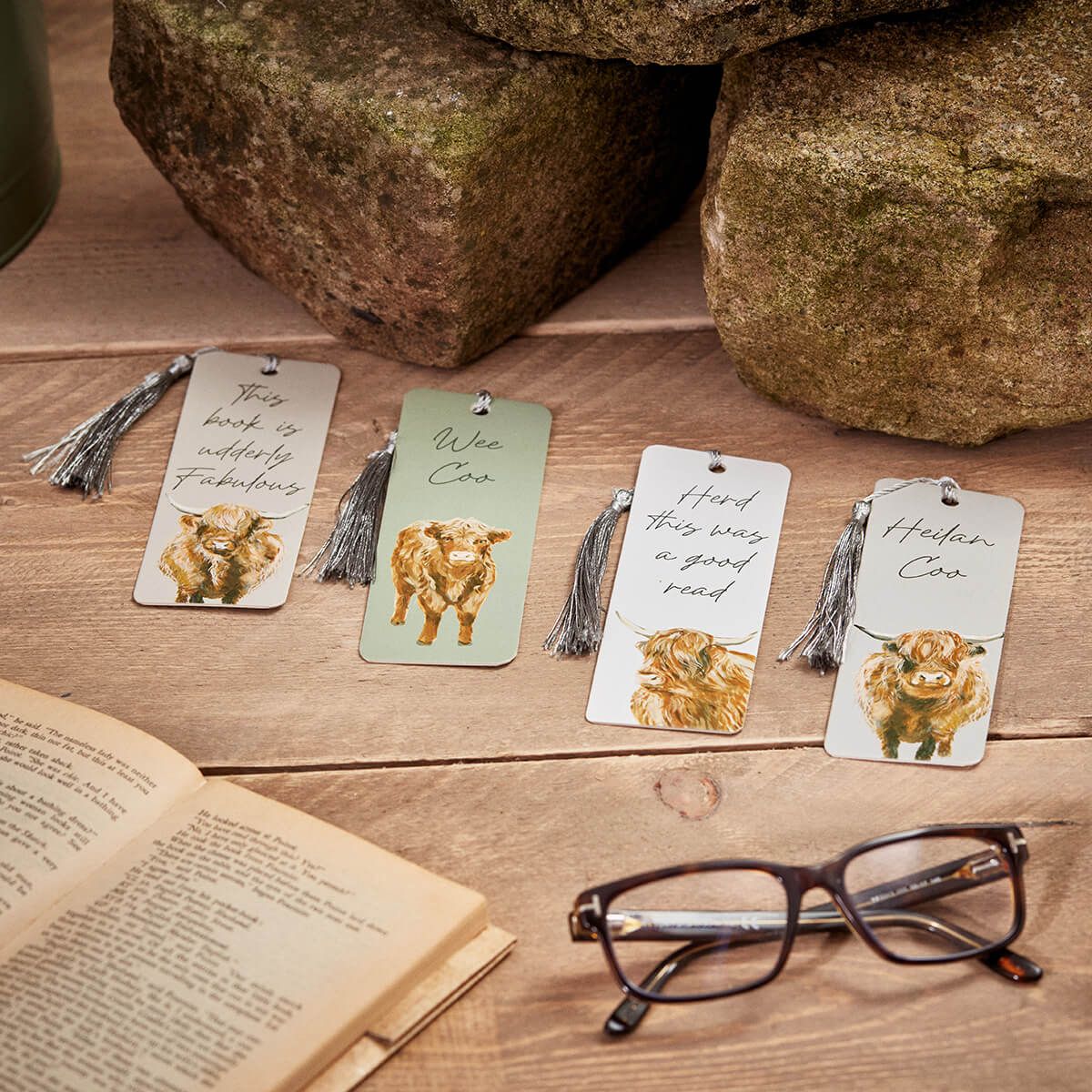Dougal Highland Cow Card Bookmark with Tassel & Printed Quotes – Assorted Designs General Accessories - Image 2