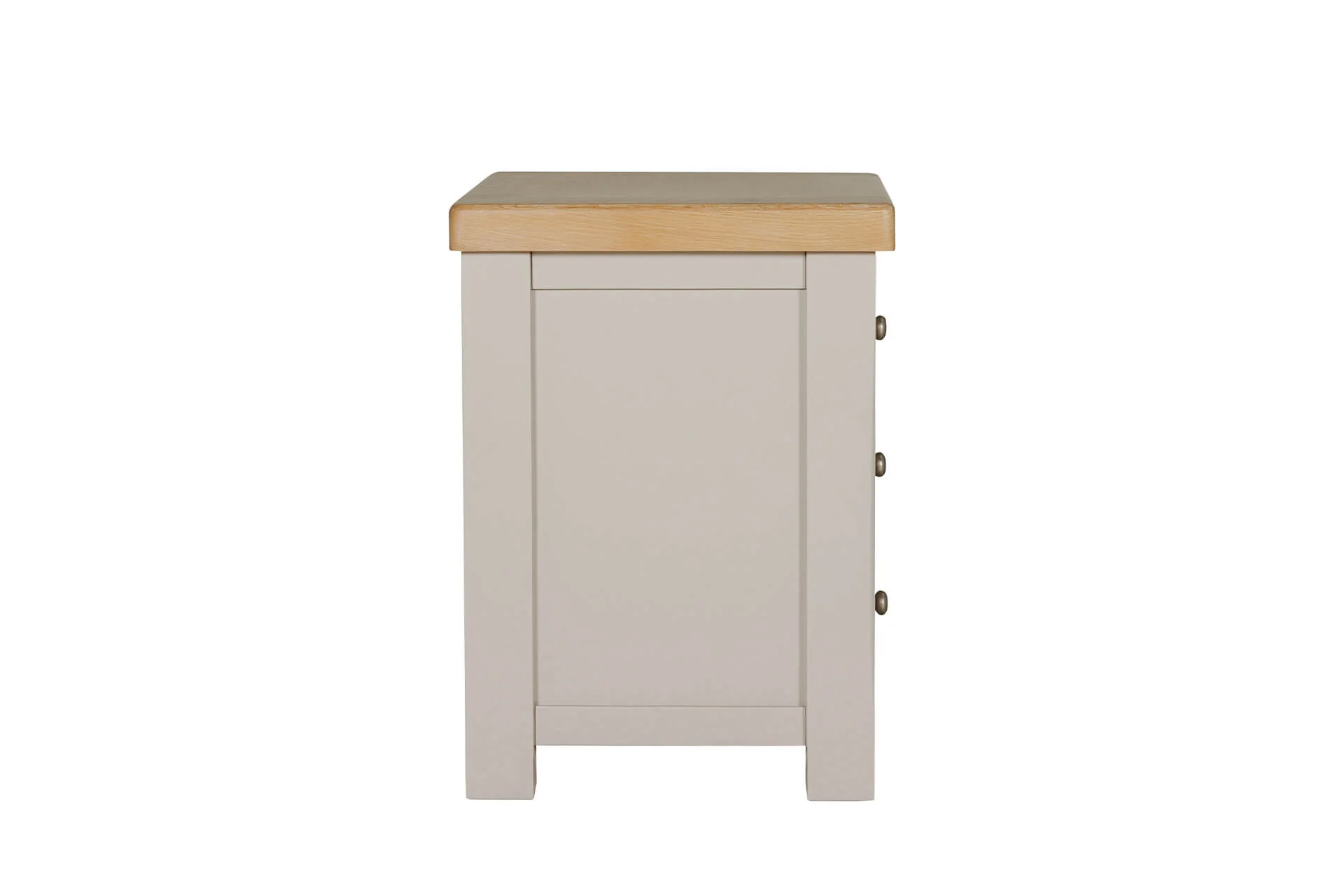 Doune 3 Drawer Bedside Table Taupe - Image 5