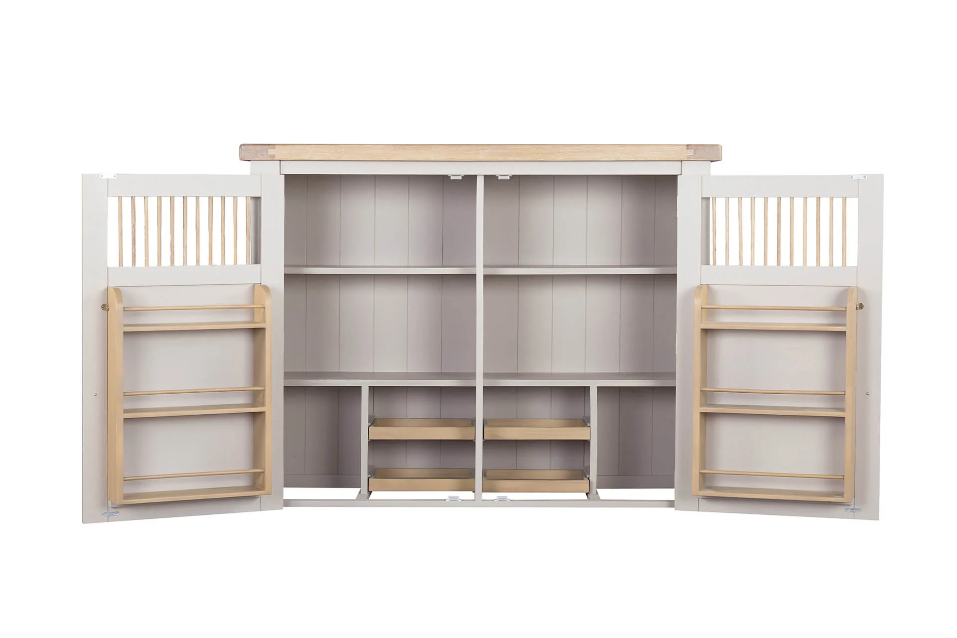 Doune Larder Cabinet Taupe - Image 5