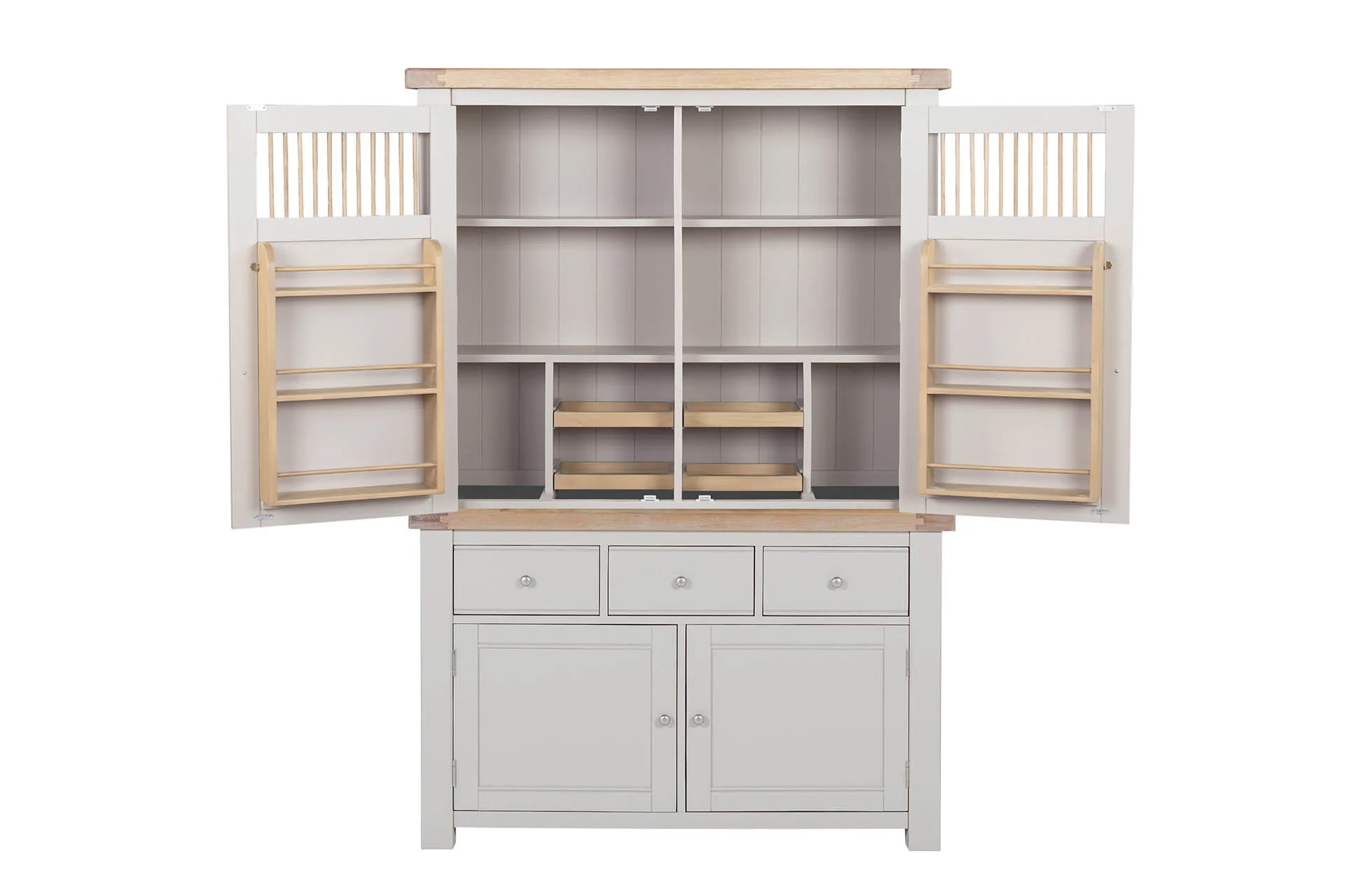 Doune Larder Cabinet Taupe - Image 6