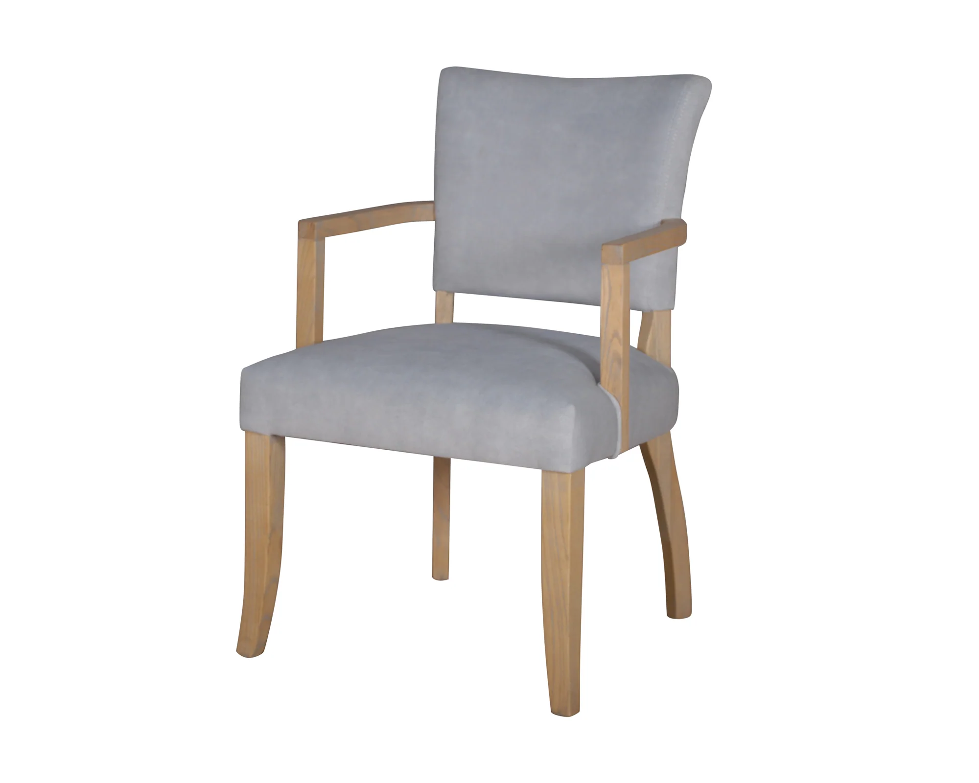 Duke Dining Armchair Velvet Light Grey