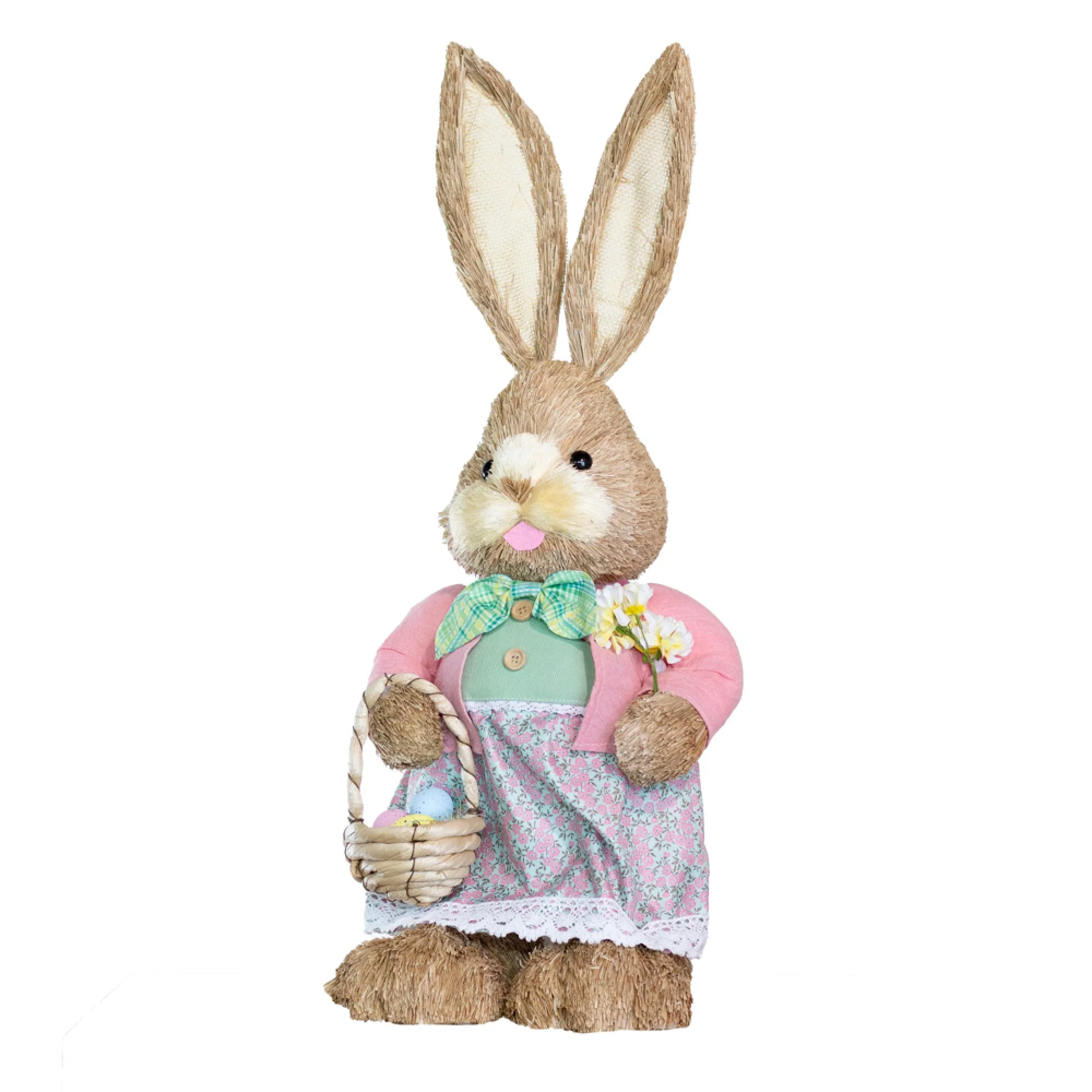 Easter Bunny Girl With Basket 65 cm - Easter Decoration Centrepiece