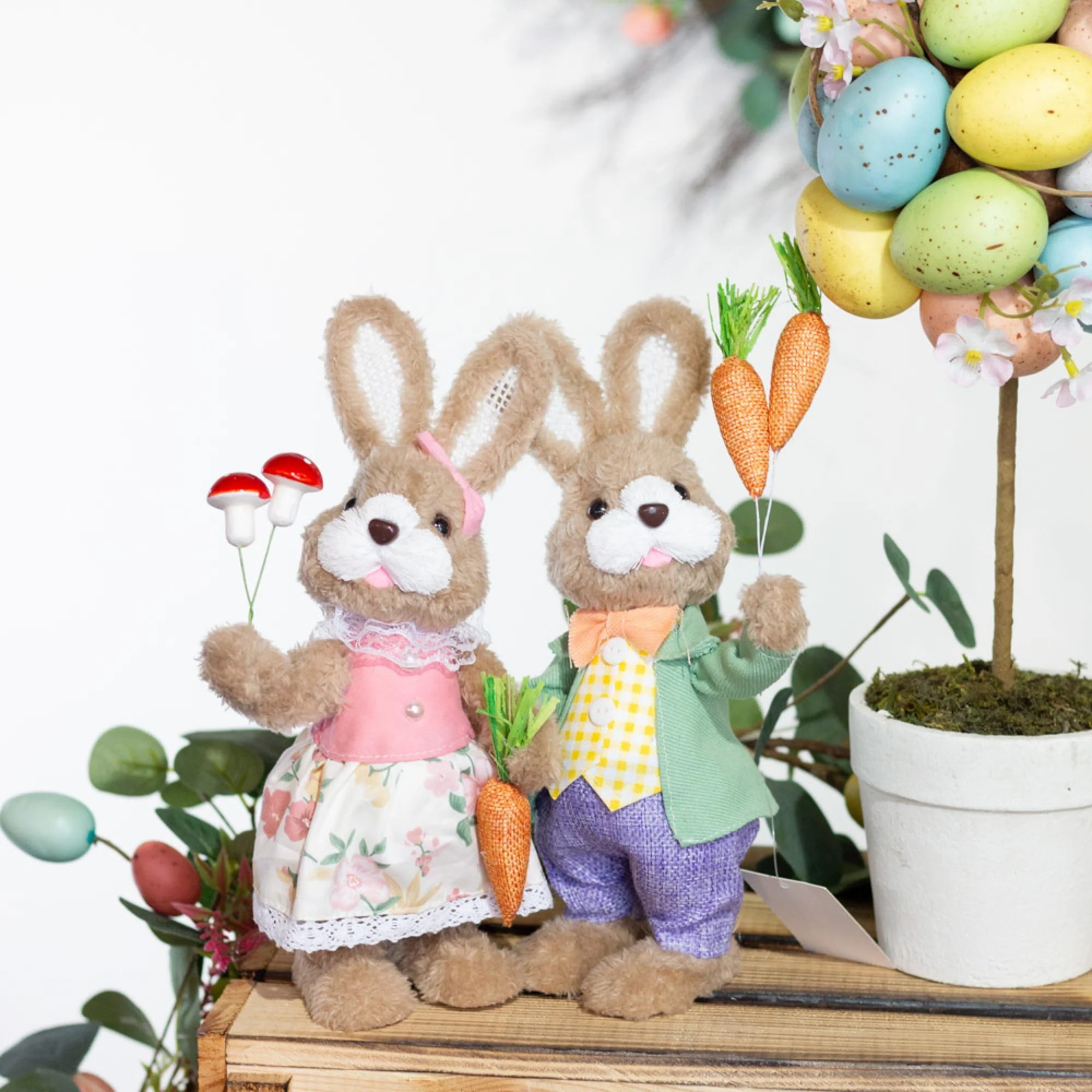 Easter Bunny With Toadstools Girl 26 cm - Image 5