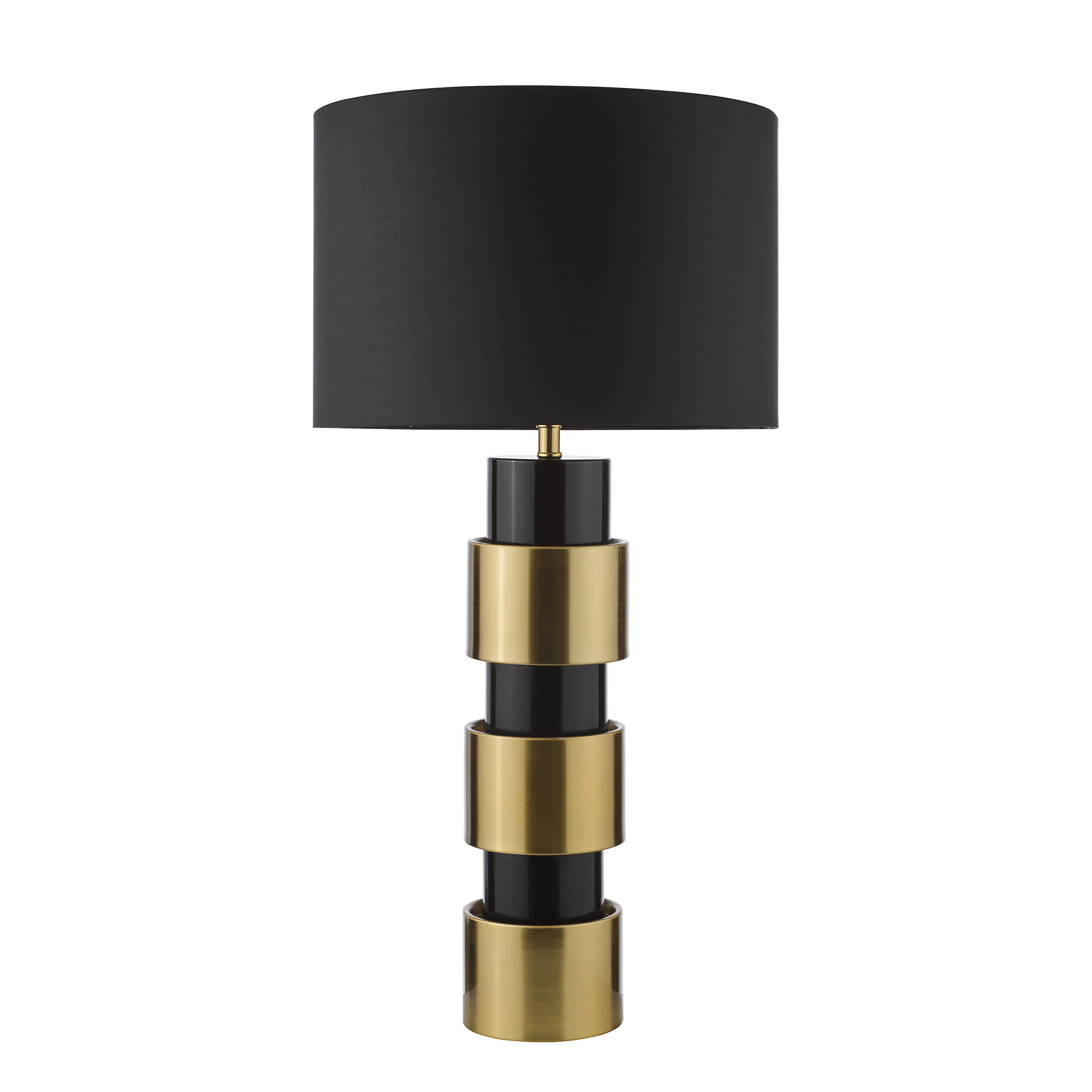 Elwyn Table Lamp Satin Gold and Black - Metal Lamp for Table Decor - Image 2