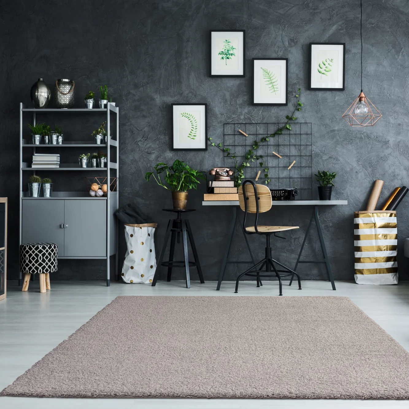 Empire Shaggy Rug Grey