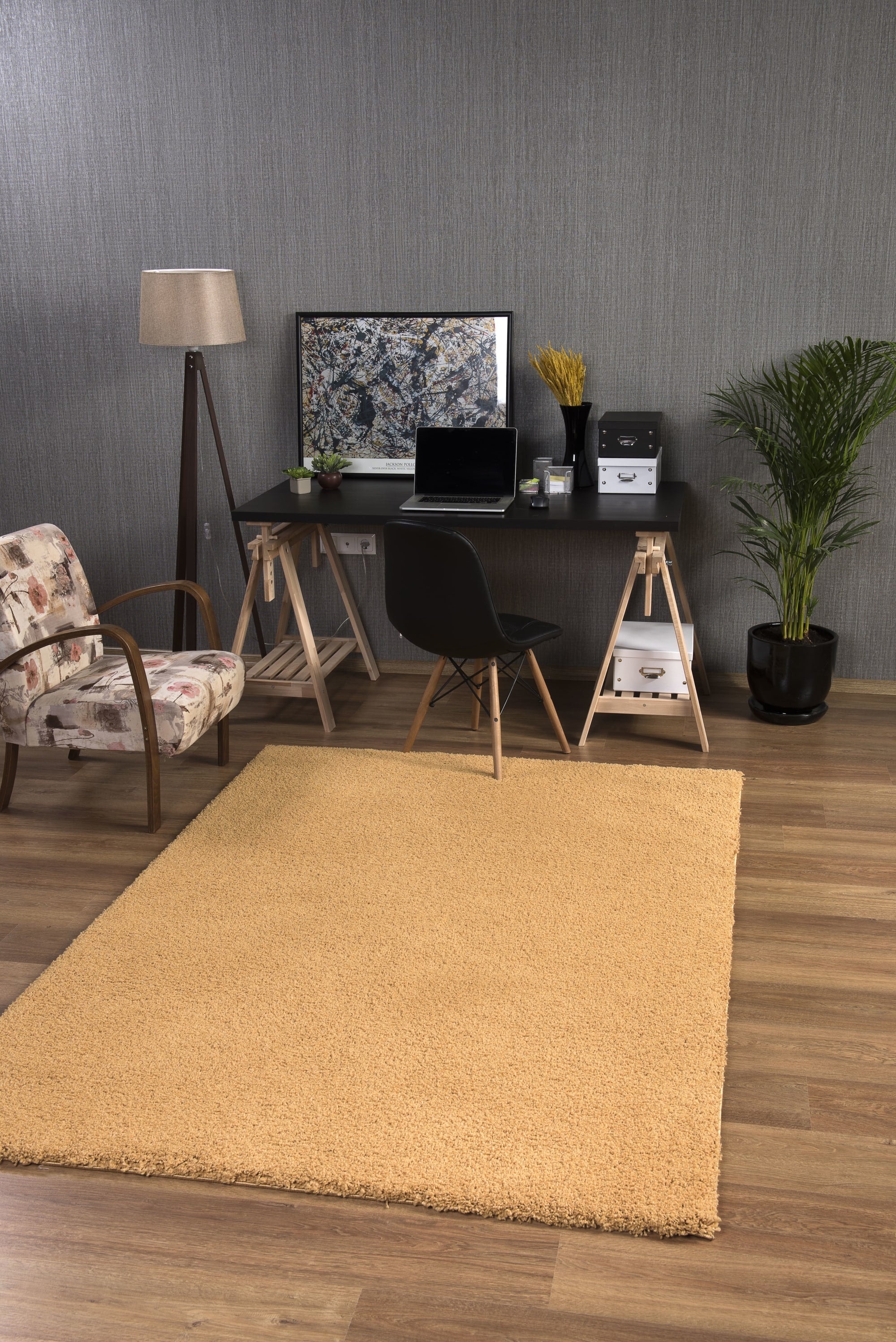 Empire Shaggy Rug Ochre - Image 3