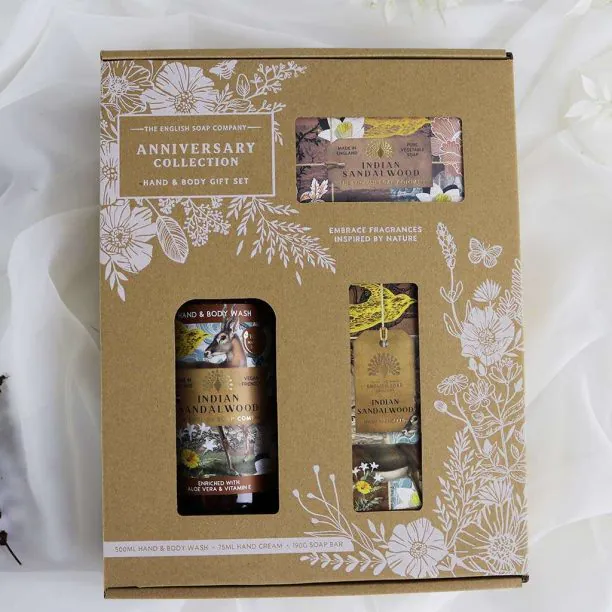 English Soap Co Hand And Body Gift Set Indian Sandalwood - Image 2