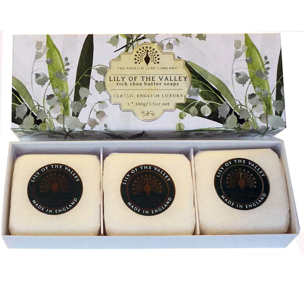 English Soap Co Soap Lily Of The Valley Gift Box 3 x 100g
