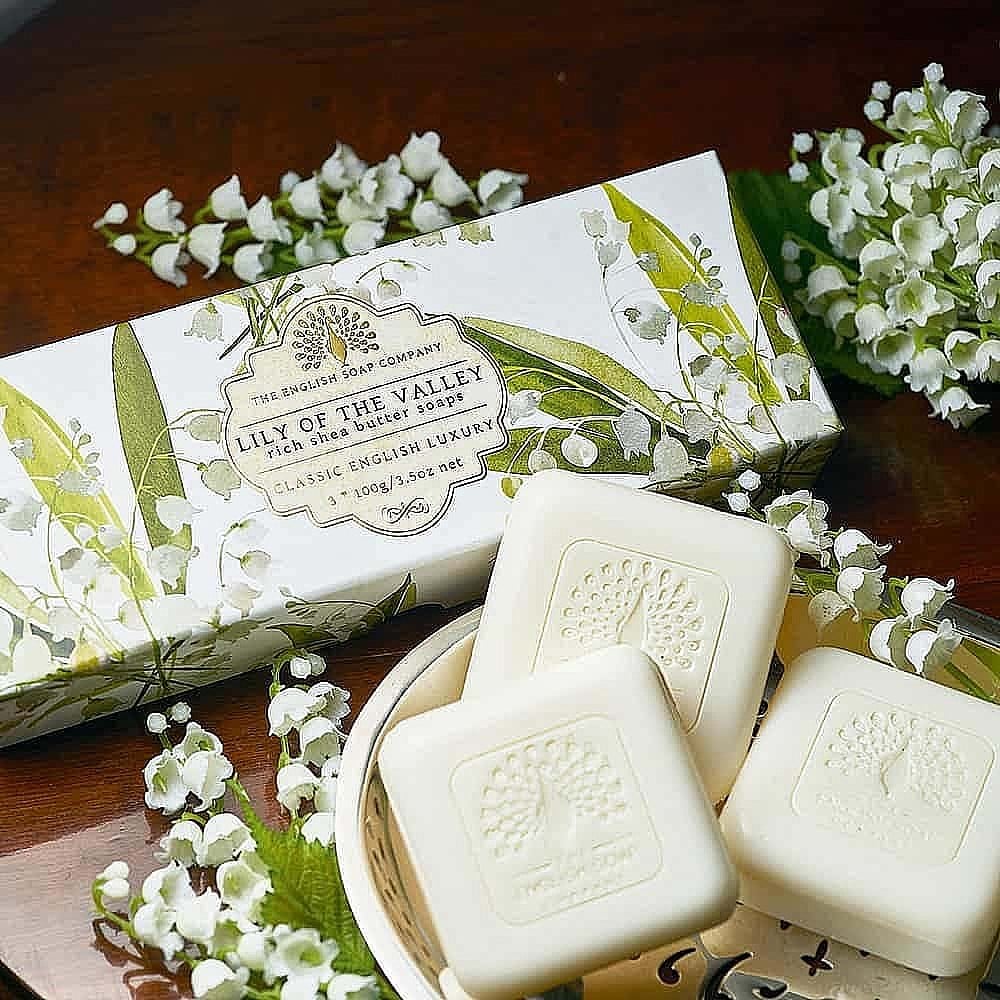 English Soap Co Soap Lily Of The Valley Gift Box 3 x 100g - Image 2