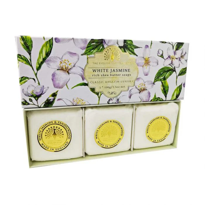 English Soap Co Hand Soap White Jasmine Gift Box 3 x 100g