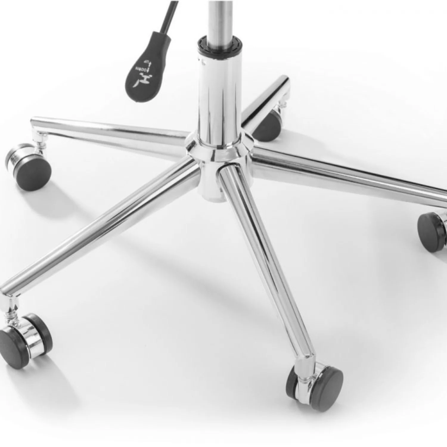 Erika Office Chair White/Chrome - Image 3
