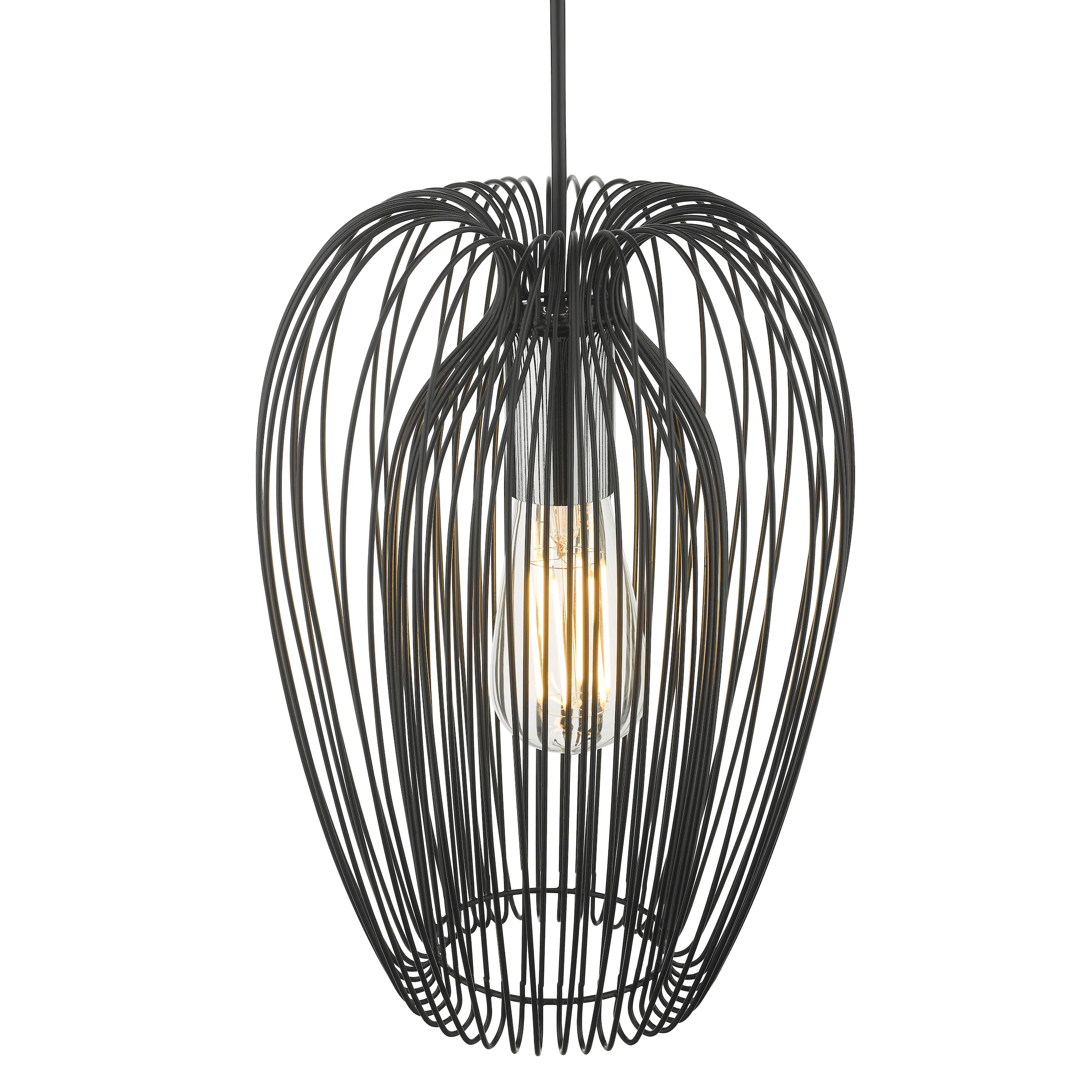 Ero 1 Light Single Pendant Black And Chrome - Ceiling Hanging Light - Image 3