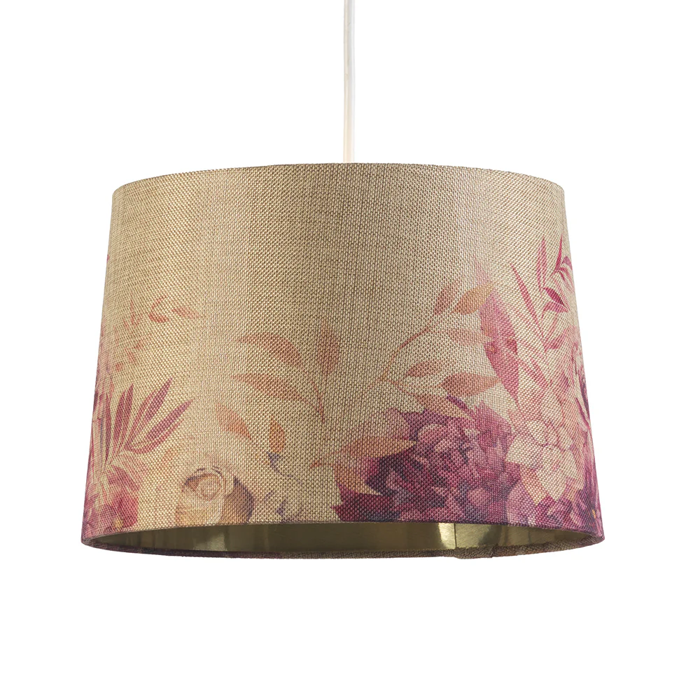 Flower Drum Shade with Gold Inner Rose – Elegant Decorative Lighting for Modern & Classic Interiors - Image 2