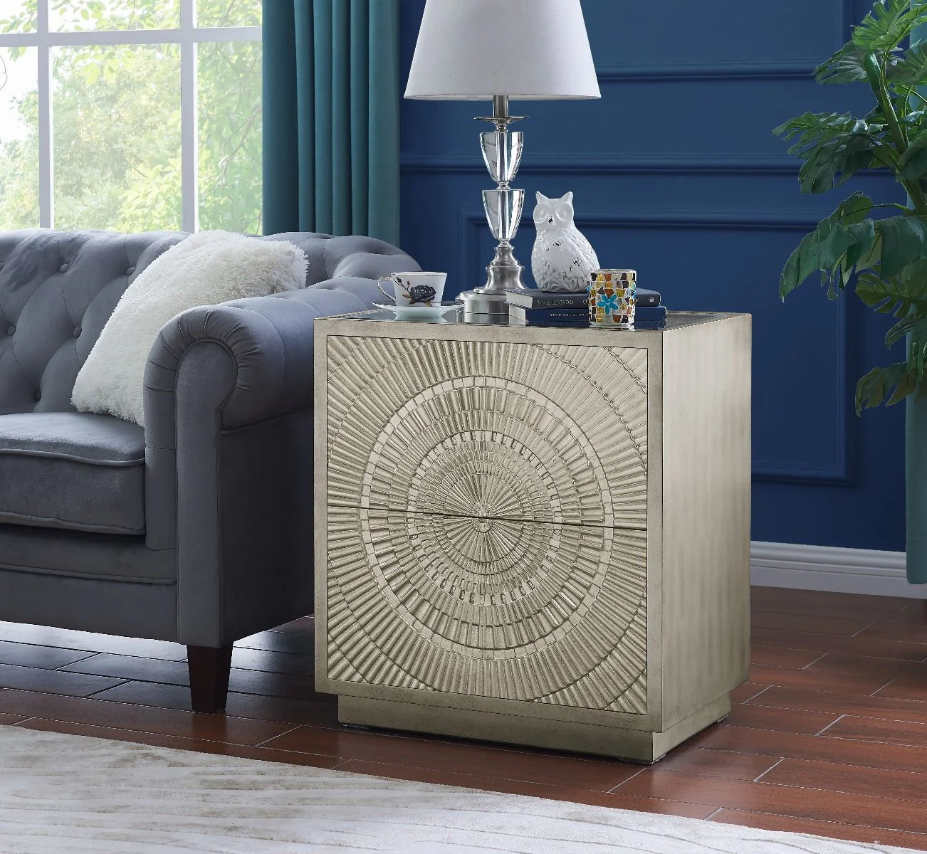 Frenso 2 Drawer Side Table - Image 2