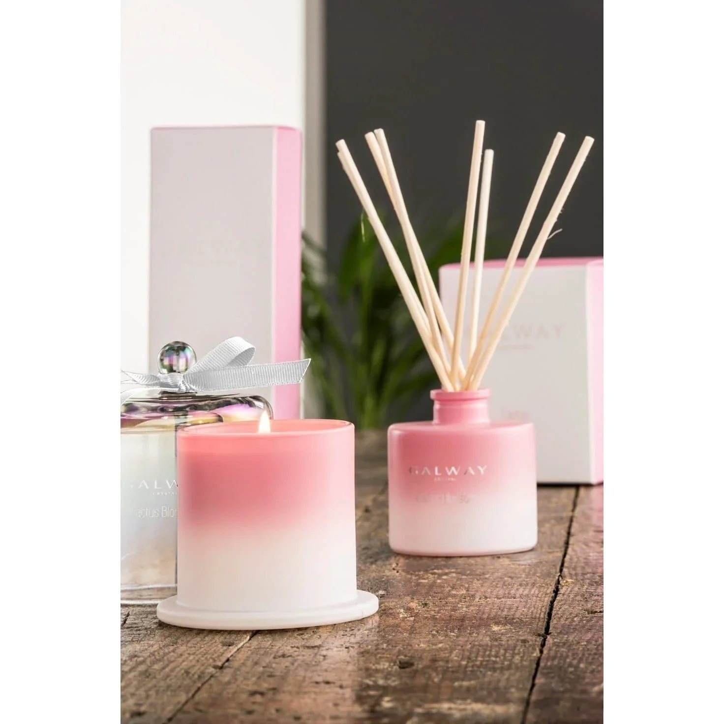 Galway Crystal Cactus Blossom Bell Jar Candle - Image 2