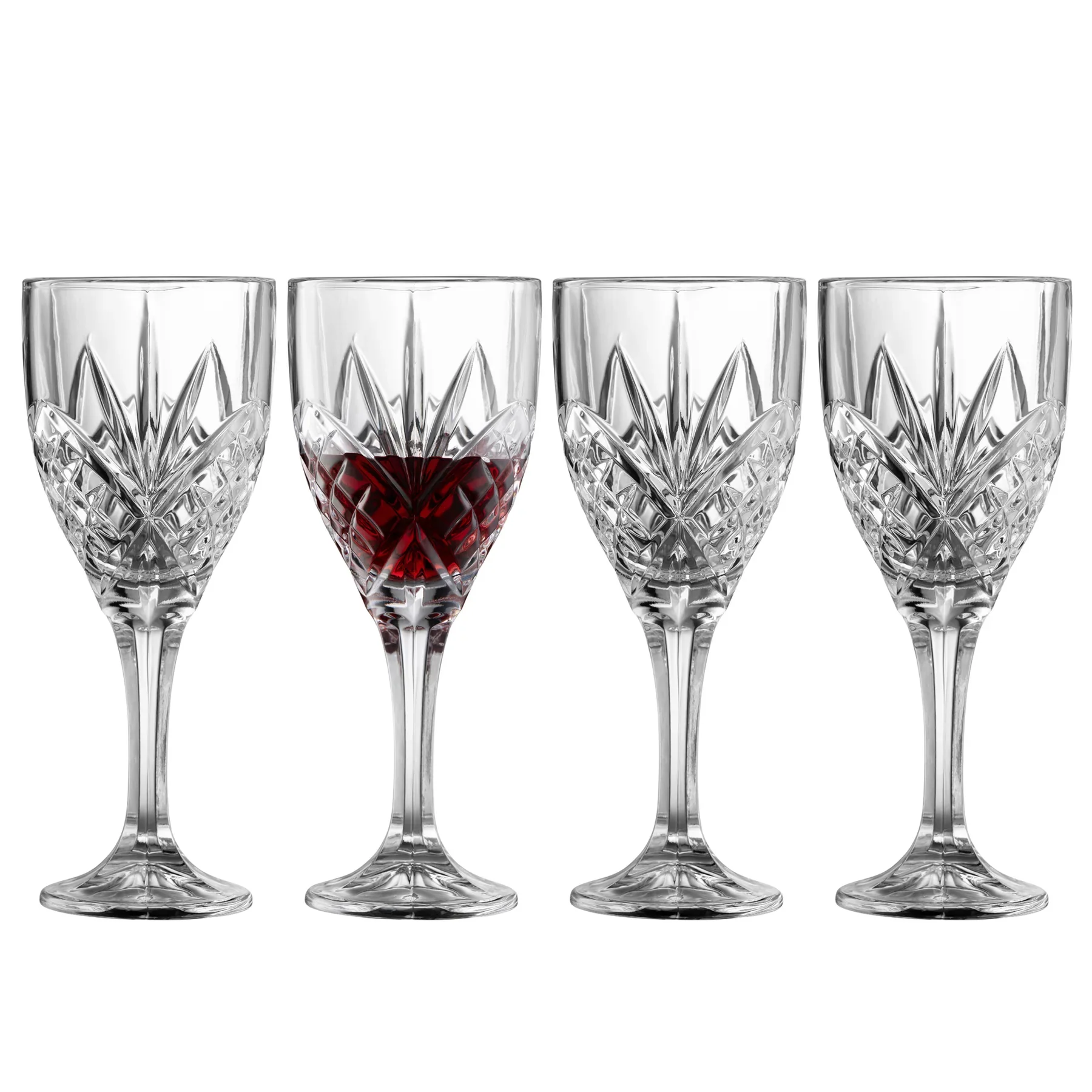 Galway Crystal Inisheer Wine Glasses Set of 4 – Premium Drinking Collection