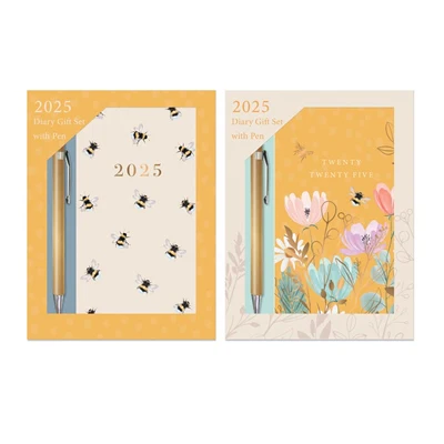 Gift Set Diary Slim WTV with Pen Bees