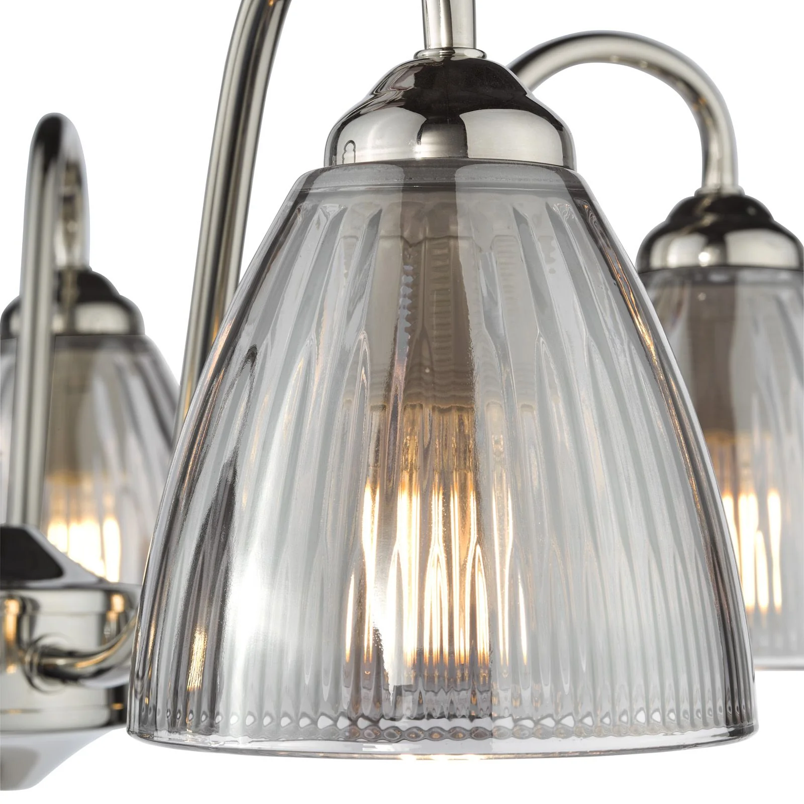 Glynis 5 Light Chandelier Polished Nikel - Image 4