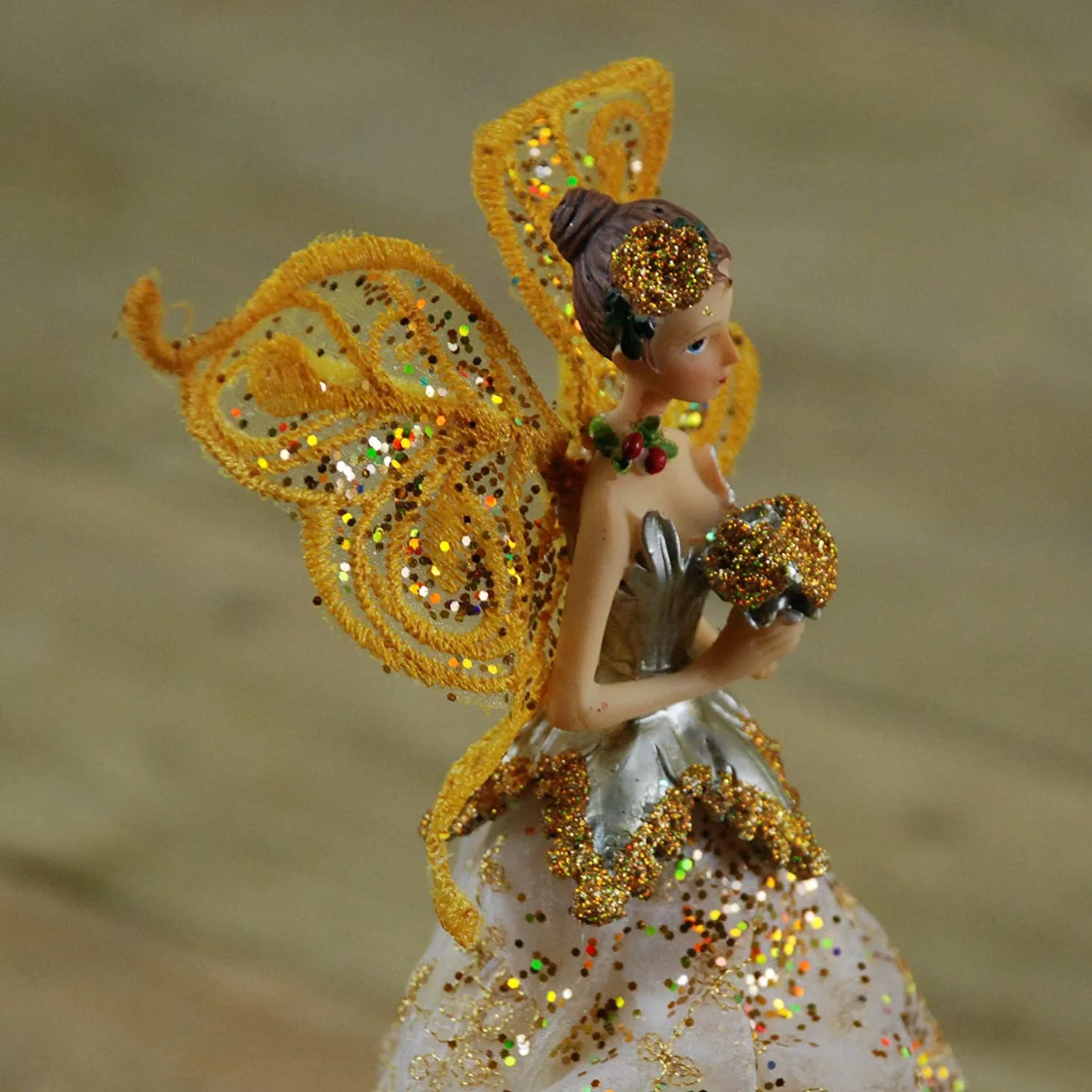 Gold Christmas Tree Top Angel 23cm - Image 4