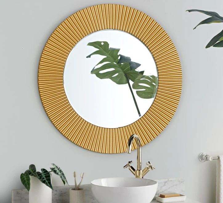 Gold Round Mirror GD003 - Image 5