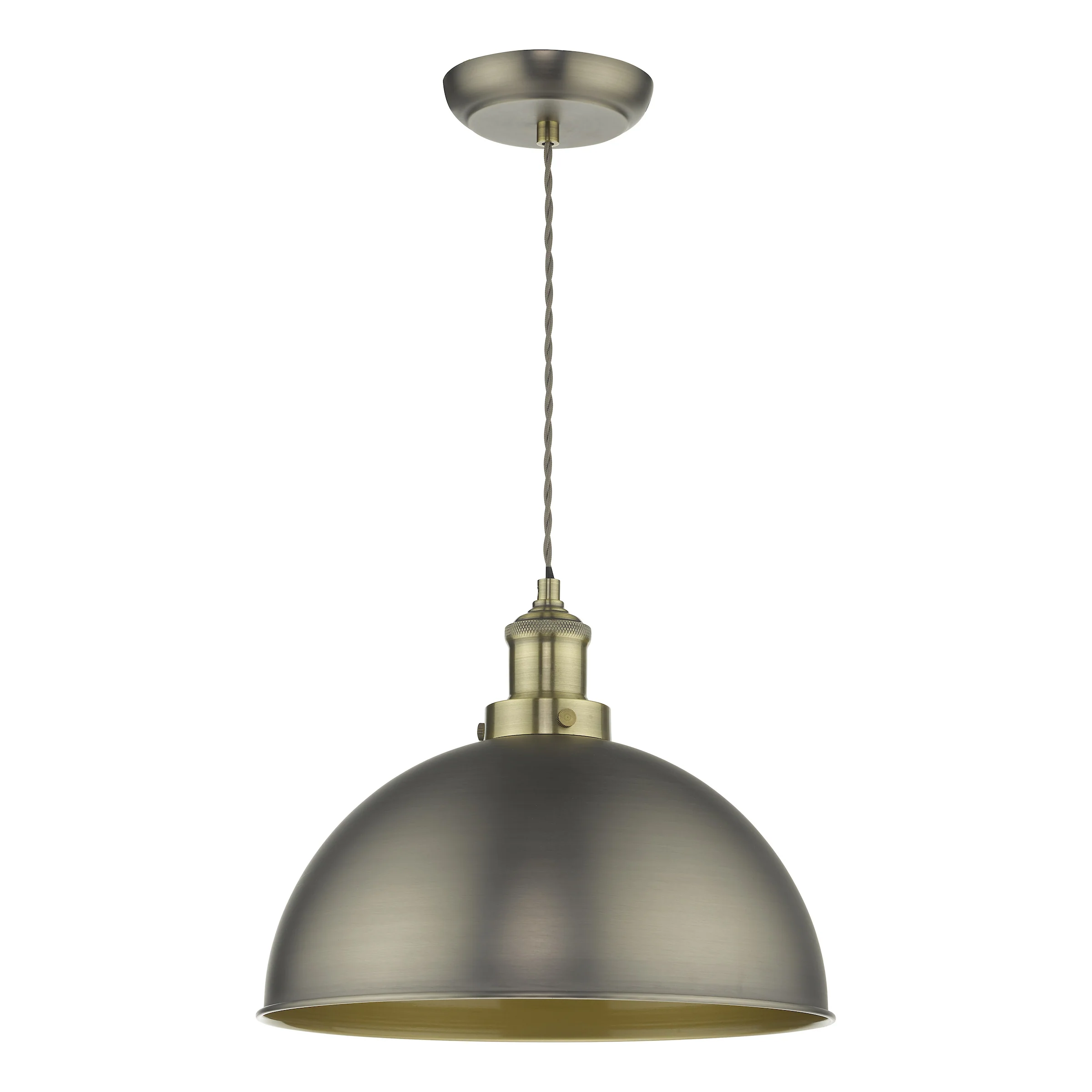 Governor Pendant Antique Chrome Antique Brass - Home Decor Collection - Image 3