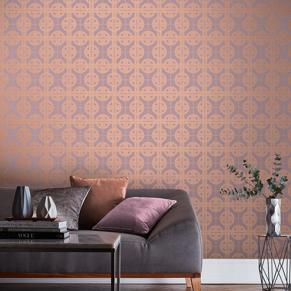 Graham & Brown Asian Lattice Blush Wallpaper - Image 3