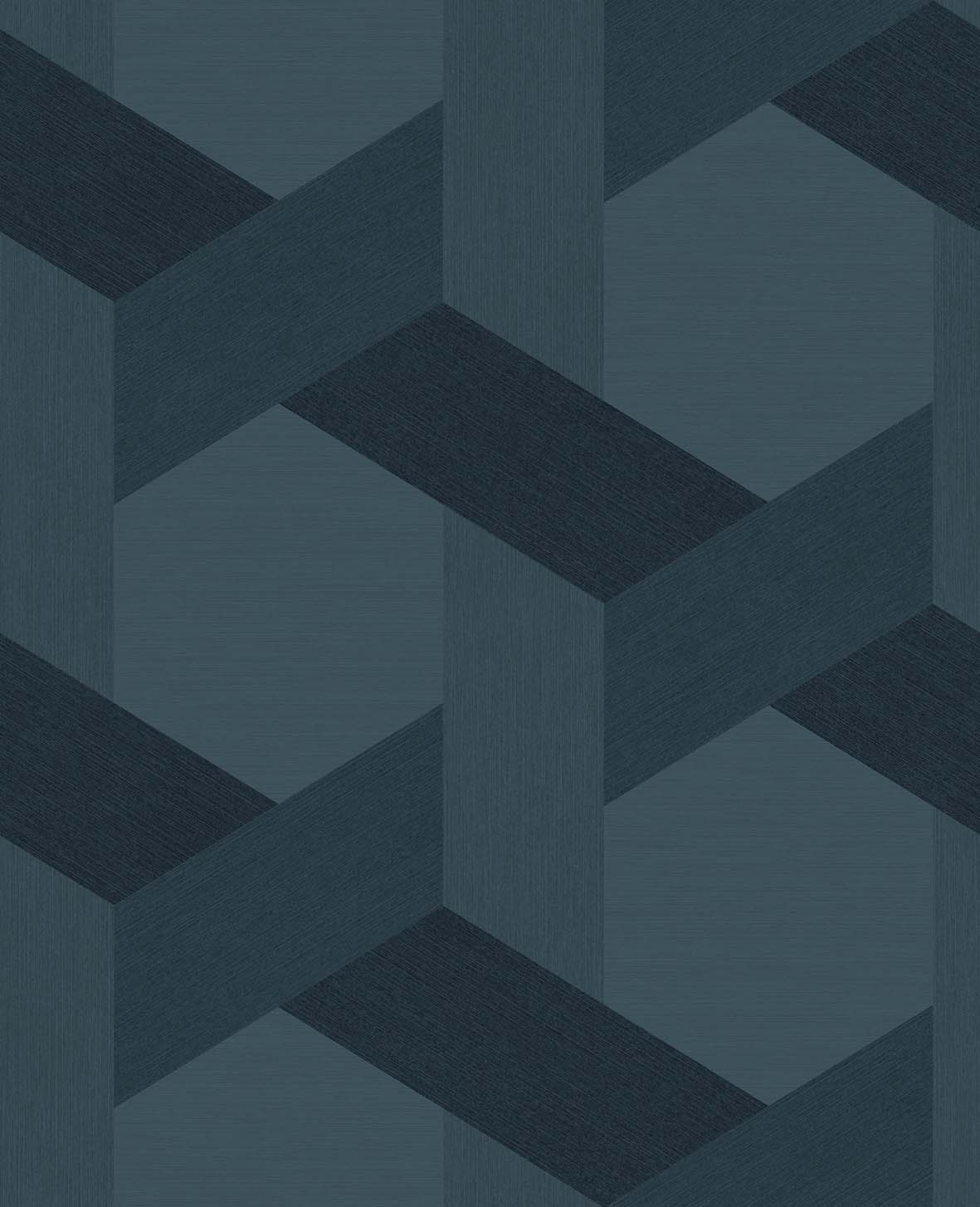 Graham & Brown Fractal Navy Wallpaper