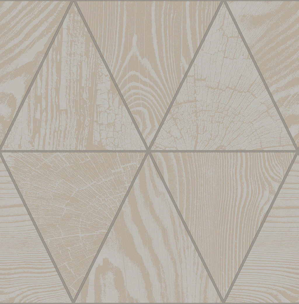 Graham & Brown Geo Grain Ash Wallpaper