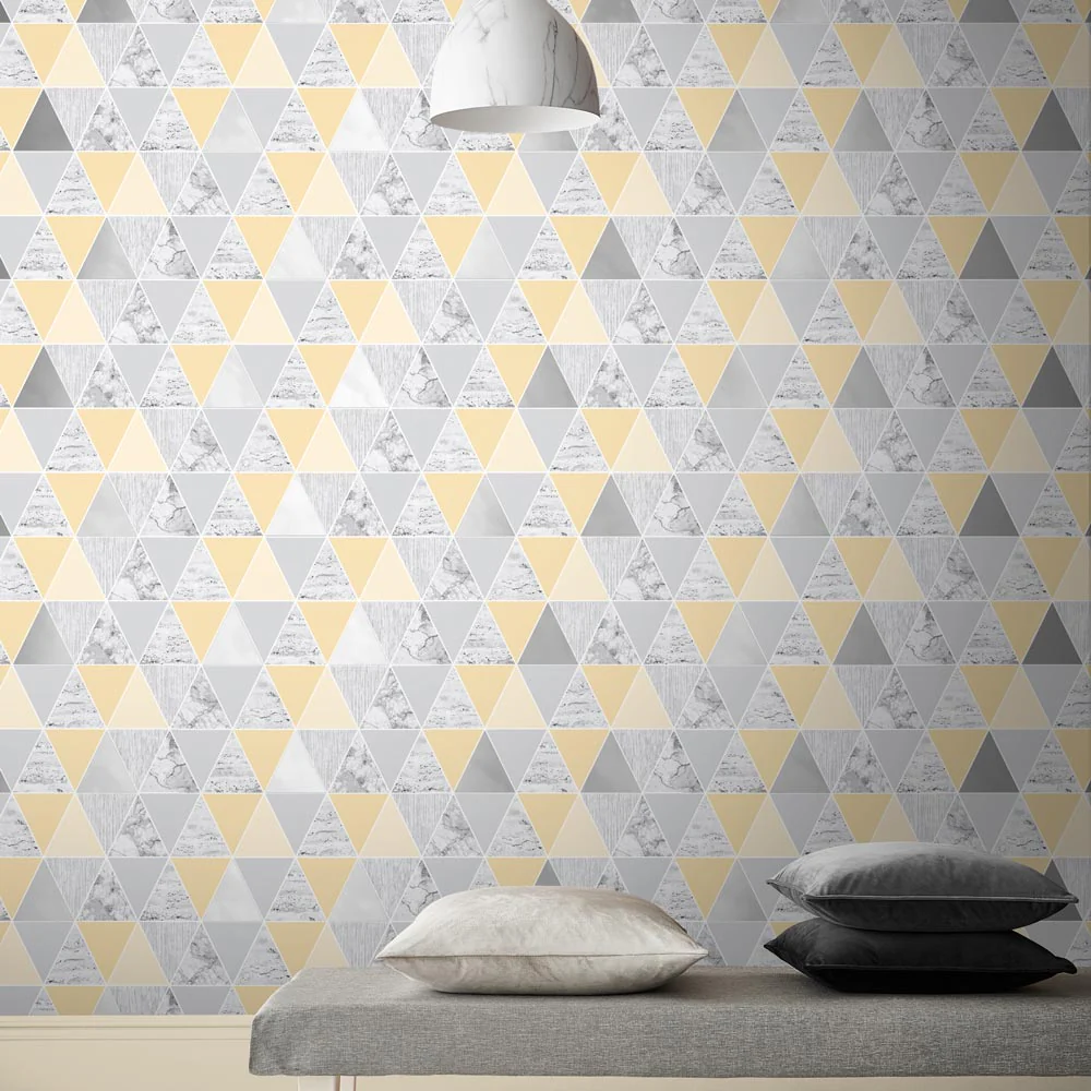 Graham & Brown Reflections Lemon Wallpaper - Image 3