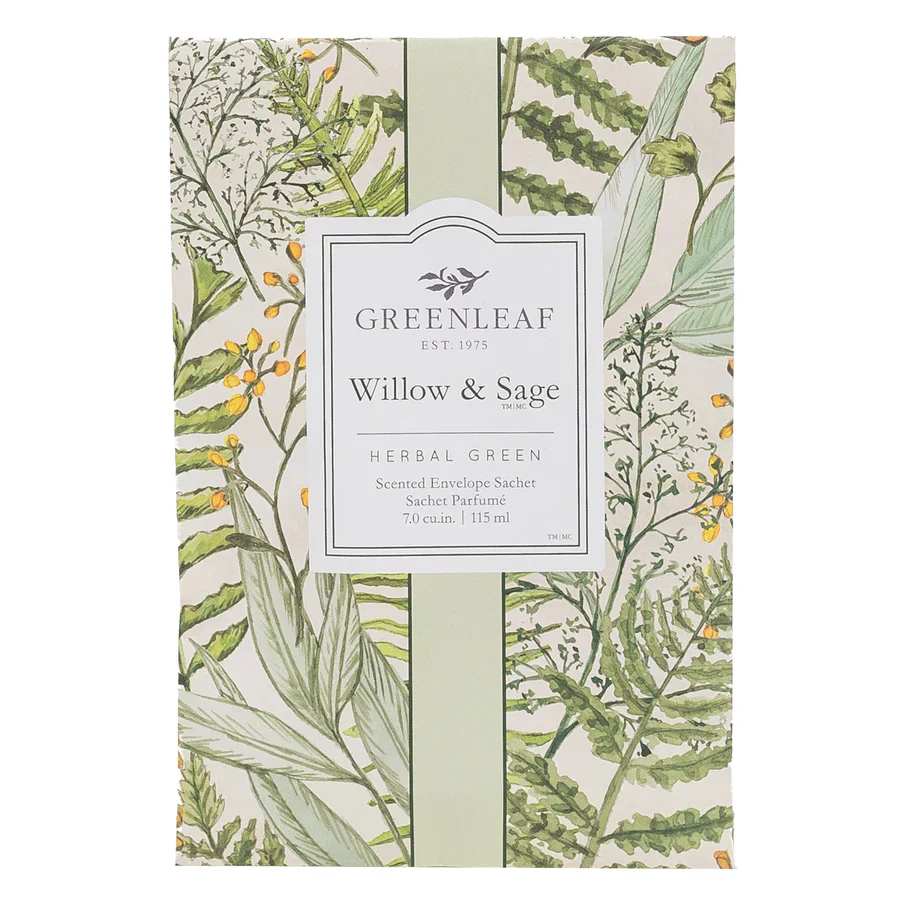 Greenleaf Willow & Sage Scented Sachet – Herbal Home Fragrances